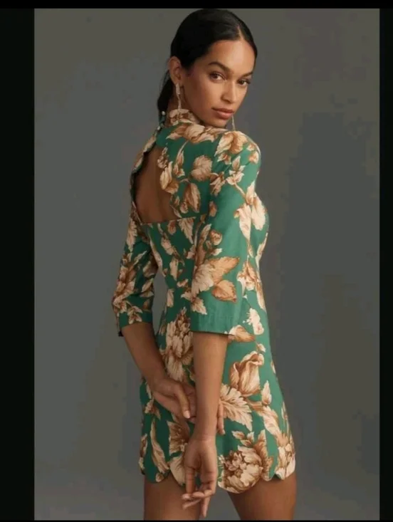 Maeve By Anthropologie Mock-Neck Shift Mini Dress  Size 4 EUC - Picture 3 of 9